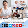 Miniatyrbillede 4 af 5: 2024 Professionel Trådløs Lavalier Mikrofon 2-pak Noise Canceling Krystalklar Optagelse Med Usb-c Til Iphone 15 Pro Max, Ipad, Android, Live St