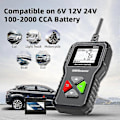 Miniatyrbild 5 av 5: Batteritestare 6v 12v 24v, 100-2000 Cca 2ah-220ah Automobil Generator Testare Digital Batterianalysator För Bil/Lastbil