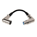 Miniatyrbilde 3 av 5: 90 Graders Vinklet 3-Pols XLR Hane Til Hunn Lydkabel 0,2m For Mikrofon Mixer