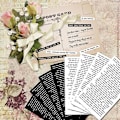 Pikkukuva 1 / 4: 406 kpl Vintage Small Talk -tekstikokoelmatarrat DIY-romanttisten projektien koristeluun