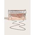 Miniatyrbillede 2 af 4: Dame Clutch Aften Taske Pu Læder Fest Aften Daglig Date Metallisk Rosaguld Rose Gold