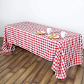 Miniatyrbillede 1 af 3: Nye produkter i 2023, festartikler Rød og hvid ternet Buffalo Plaid Gingham stof rektangulær dug til sommer
