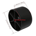 Miniatyrbilde 3 av 3: 8 stk. 50 mm Diameter Sorte Plast Sofaben For Møbler Bord Stol Ben (ruipei)