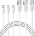 3-pakning 2 m iPhone-ladekabel, USB til Lightning-kabel, iPhone-kabel kompatibel med iPhone white