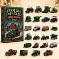 Julebilmodel 24-dages julekalender plastikpynt WY-26 Farm car fleet