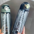 Miniatyrbild 5 av 8: 650ML/800ML Halmvattenflaska med Tryckt Snygg Bärbar Sportkopp för Inomhus Utomhus Black 800ml