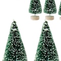 Miniatyrbilde 4 av 5: 8 stk. Miniatyr Furu Trær for Skrivebord, Mini Kunstig Juletre for Julefest Dark Green