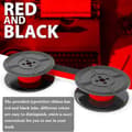 Miniatyrbild 4 av 6: 2-pack Typewriter Ribbon, Twin Spool, Red and Black, Twin Spool Replacement Pack