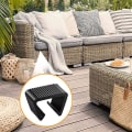 Miniatyrbillede 3 af 4: 12 stk. Rattan Møbelclips Udendørs Havemøbler Fletmøbler Justeringsclips Plastik Rattan Sofaclips Til Have Udendørs Sofa Havemøbler, Sort