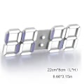 Miniatyrbillede 1 af 5: 3D LED Digitalt Ur Væg Lysende Nat-tilstand Justerbar White