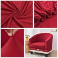 Pikkukuva 3 / 5: Piece Stretch Plain nojatuolin cover, yksivärinen nojatuolin cover, sohvan päällinen käsinojilla kylpyamme tuolin suoja (punainen)