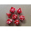 Miniatyrbillede 1 af 5: Rødt Multifacetteret Terning Polyhedral Trpg Spilsæt Brætunderholdning