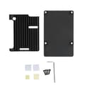 Kabinet til Raspberry Pi 3 Model B B+ Sort Aluminiumlegering Anodisk Oxidation CNC-kabinet