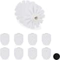 Replacement Brush Heads for Toilet Brush, 9-pack, WC Brushes, 12mm Thread, D: 7cm, White