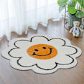Miniatyrbilde 2 av 5: Heyone Smiley Face Teppe Solsikke Teppe Søt Badematte Bad Dekorasjon Absorberende Badekar Matte Supermyk Og Fluffy Matte Maskinvaskbar 31.5in