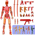 Pikkukuva 1 / 5: T13 Action Figure, Titan 13 Action Figure 3d Titanien Figuuri, 3d Tulostettu Action Figure Nova 13 Action Gold red