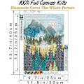 Miniatyrbild 4 av 5: Misty Mountain Forest Diamantkonstset, Abstrakt diamantkonst för vuxna