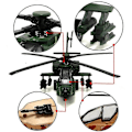 Miniatyrbillede 4 af 4: Legetøjsfly Legering Flymodel Simulering Apache Helikopter Jager