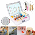 Miniatyrbillede 1 af 5: Nålfiltning Starter Kit Sæt Uld Filt Værktøjer Måtte DIY Håndværk Fremstilling Forsyning