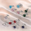 Miniatyrbilde 2 av 4: 6 Par Rustfrie Stål Øredobber Sett, Hypoallergenisk Cubic Zirconia Materiale, Med Utmerket Slipe, Strålende Glans & Høy Klarhet