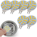 Pikkukuva 1 / 5: Lämmin valkoinen G4 pyöreät LED-lamput, 2W Korvaa 20W perushalogeenipolttimo, 12V AC/10-30V DC, G4-valaisin uppovalaistukseen kaapin alla, 6kpl
