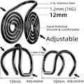 Miniatyrbillede 2 af 5: Tryk Ørering Til Keloid, Keloid Øreringe Tryk Clip, Kompression Black