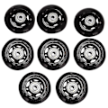 Miniatyrbillede 1 af 5: 8 stk. Inline Skatehjul, Indendørs/udendørs Rulleskøjtehjul, Erstatningshjul Med Leje 64mm