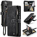 Miniatyrbillede 1 af 4: Til Samsung Galaxy A13 4G/A13 5G/A04S/A04/M13 5G CaseMe C30 Multifunktionelt Telefon Læder Etui Black