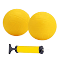 Pikkukuva 1 / 4: Piikkipallon korvaavat pallot Roundnet-pelipallot takapihalle, uima-altaalle, nurmikolle, rannalle, 3,5 tuumaa, 3 kpl Yellow 5 Inch 2pcs