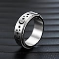 Miniatyrbilde 3 av 5: Angstring i rustfritt stål for kvinner og menn, fidget spinner ring smykker 7