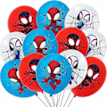 Pikkukuva 1 / 5: Spidey ja hänen mahtavat ystävänsä 12 tuuman lateksipallot Hämähäkkimies syntymäpäiväjuhlakoristeet lapsille vauvakutsujuhlatarvikkeet As picture-A-12pcs