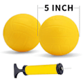 Pikkukuva 4 / 4: Piikkipallon korvaavat pallot Roundnet-pelipallot takapihalle, uima-altaalle, nurmikolle, rannalle, 3,5 tuumaa, 3 kpl Yellow 5 Inch 2pcs