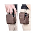 Miniatyrbild 4 av 5: Premium läder bältesklämma hölster midja bärande hängande väska case för Samsung Galaxy Z Flip 4/z Flip 3 Brown