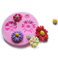 Miniatyrbillede 1 af 5: 3d Blomster Silikone Form Fondant Kage Dekoration Chokolade Sugarcraft Form Diy