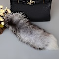 Miniatyrbilde 5 av 5: Plush-reveskinn nøkkelring med pelsdyrhale Nøkkelring 40cm Dyrehale A