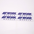 Miniatyrbilde 1 av 2: WORK modifiserte nav-klistremerker WORK WHEELS hjulnav bil-klistremerker stereo gjennomsiktig (svart)
