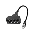 Miniatyrbilde 1 av 5: Rj45 til Rj11 konverteradapter 4 porter telefonsplitter Utmerket linjekonverter nettverkstelefonadapter 2 pakker