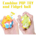 Miniatyrbillede 3 af 5: Xqday Push Bubble Pop It Stressbold, legetøj Squeeze Bold, silikone 3D Fidget Bold Pop It