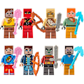 Miniatyrbillede 2 af 2: 8 stk./sæt Minecraft Mini Figurer Byggeklods Minifigurer Samlet Børnelegetøj Gaver