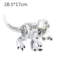 Miniatyrbillede 1 af 2: Børnegaver Jurassic Dinosaur World Series Byggeklodser Triceratops Indominus Rex Stor Figur Klods