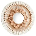 Hängande Väggspegel Makramé Frans Rund Boho Spegeldekor för Lägenhet Vardagsrum Sovrum