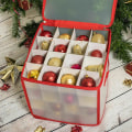 Miniatyrbilde 2 av 5: Oppbevaringsboks for julepynt, 64 roms organiser for juletrekuler, oppbevaringsboks for julelys med glidelås (5-e-0)