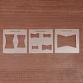 Miniatyrbild 5 av 5: 3 st Butterfly Inlay Mall Träbearbetning Bowtie Key Trä Fluga Mortise Inlays Bushing Router Och