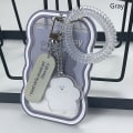 Miniatyrbild 1 av 8: Transparent busskortshållare nyckelring prydnader skydd - rea Gray