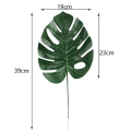 Miniatyrbilde 5 av 5: 24 stk 2 typer tropiske plante palmeblader kunstige palmeblader falske blader blader hawaiisk skilpadde