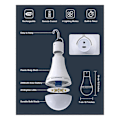 Miniatyrbild 2 av 5: USB-uppladdningsbara LED-lampor med fjärrkontroll för strömavbrott, hängande LED-lampa med krok för utomhus, 2-pack White