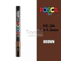 Uni Posca PC-3M Fin Spidsmarkørpen 0,9-1,3 mm Vandbaseret 24 Farver Kunstmarkører[JUN] brown