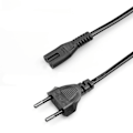 Miniatyrbillede 5 af 5: 2-benet EU-strømkabel C7-kabel Figur 8 Strøm til Samsung Power XBOX PS4 Laptop
