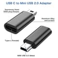 Miniatyrbillede 3 af 5: 4 stk. USB C til Mini USB 2.0 Adapter Type C Hun til Mini USB Han Konverter Adapter til MP3-afspillere D