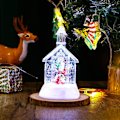 Miniatyrbild 2 av 3: Julgransprydnader 2023 Kampanj Ny Juldekoration Jultomte Kristallkyrka Lysande Snöig Lampa Julklapp 20ml